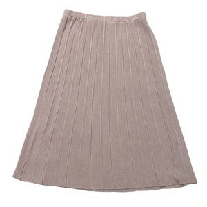 Vintage Philippe Marques light pink knit A-Line midi skirt